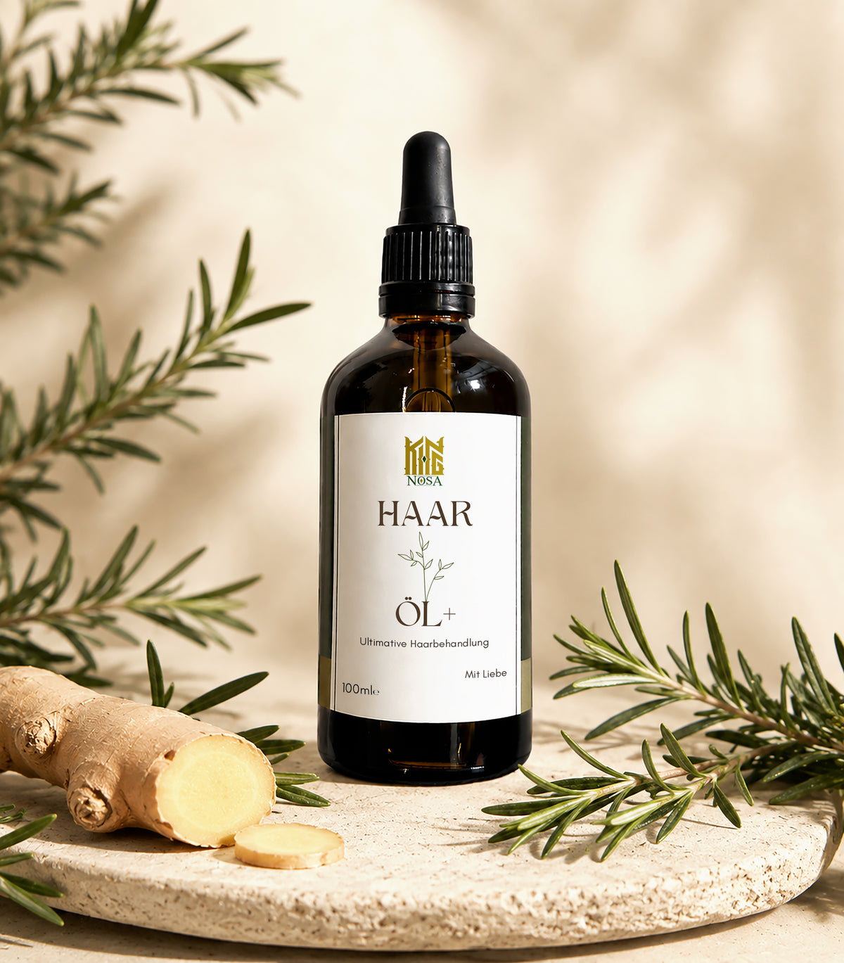 KINGNOSA Hair Growth Oil with Rosemary & Ginger | Natural Scalp & Hair Care